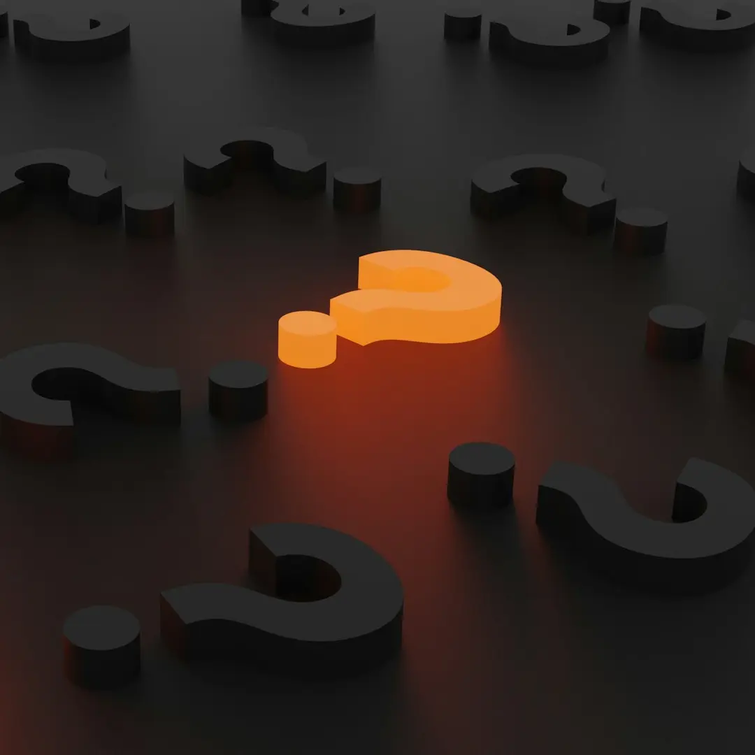 a group of white and orange objects